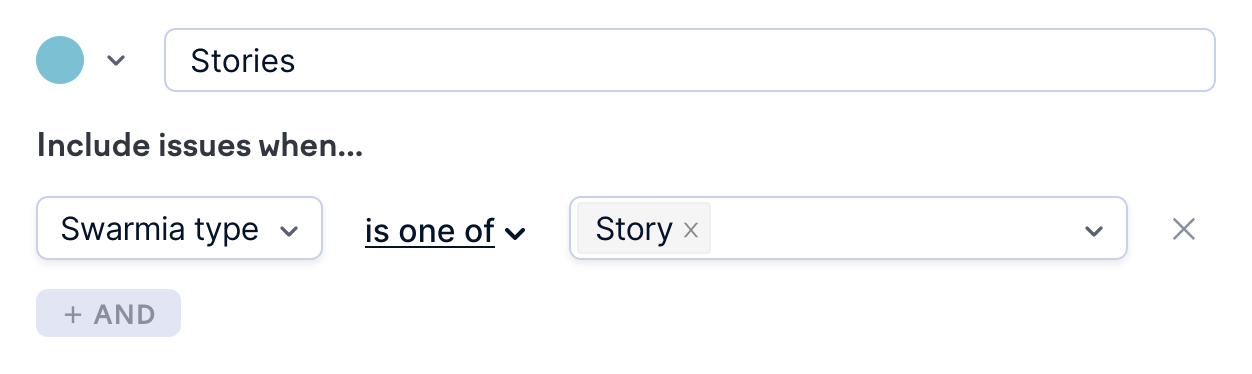 Swarmia - Investment categorization filter